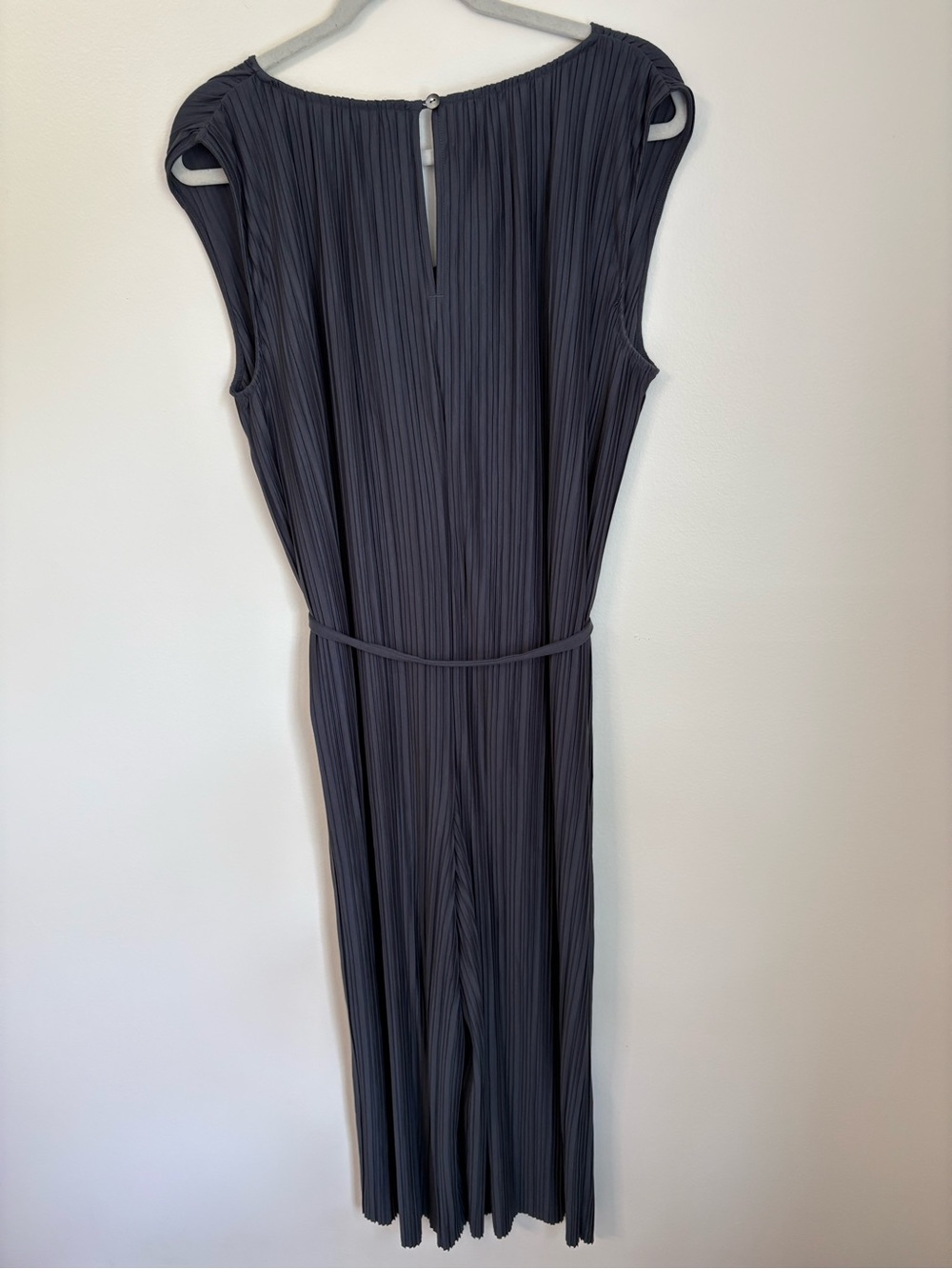 J. Jill NWT sz L Women’s PureJill Elements Pleated Knit Jumpsuit in Charcoal - Picture 8 of 14